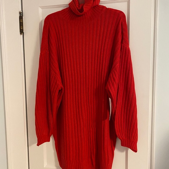 Urban outfitters red sweater dress, tags on - Picture 1 of 6